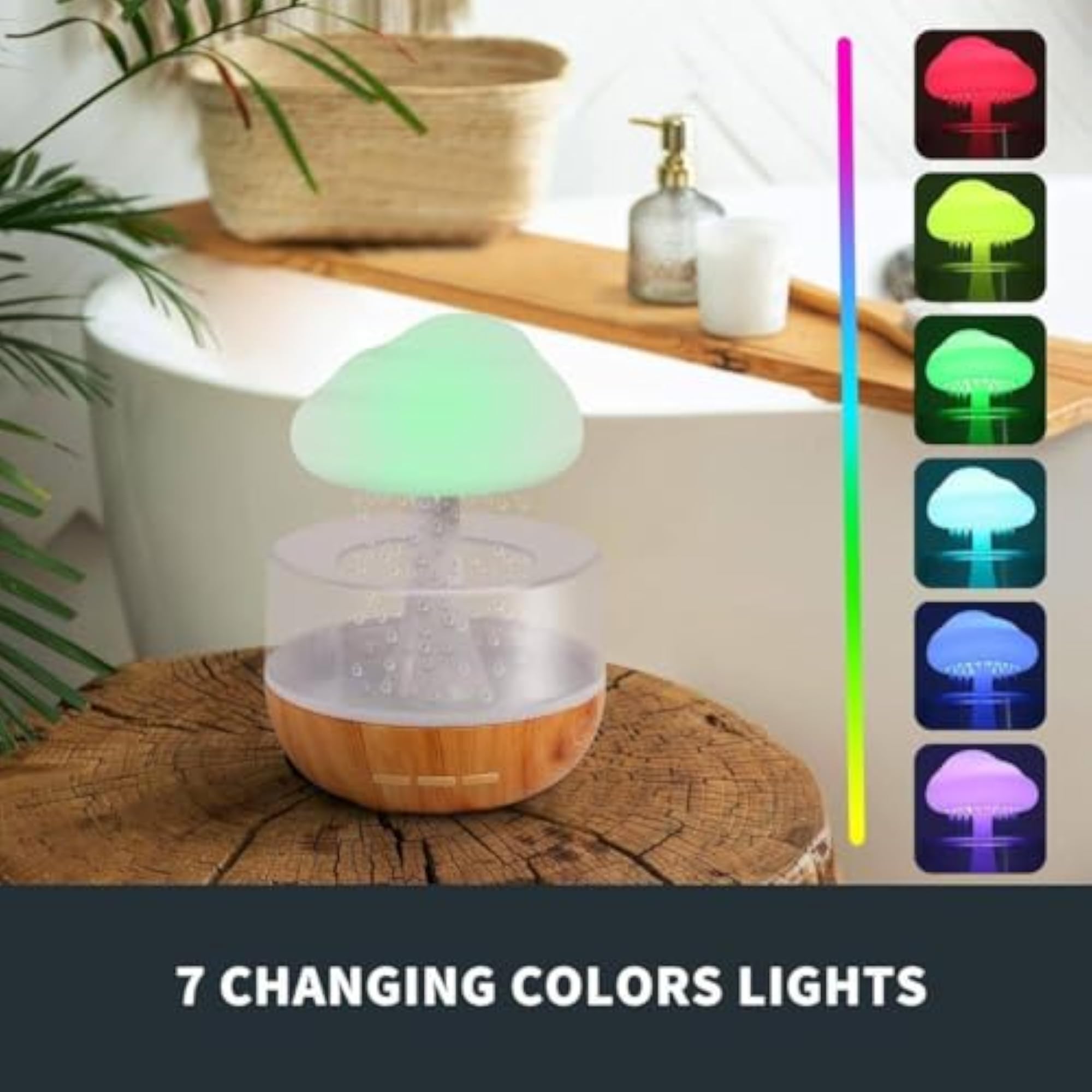 MRS.AJ Rain Cloud Water Drip Humidifier with 7 Colors